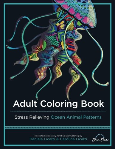 Adult Coloring Book: Ocean Animal Patterns 